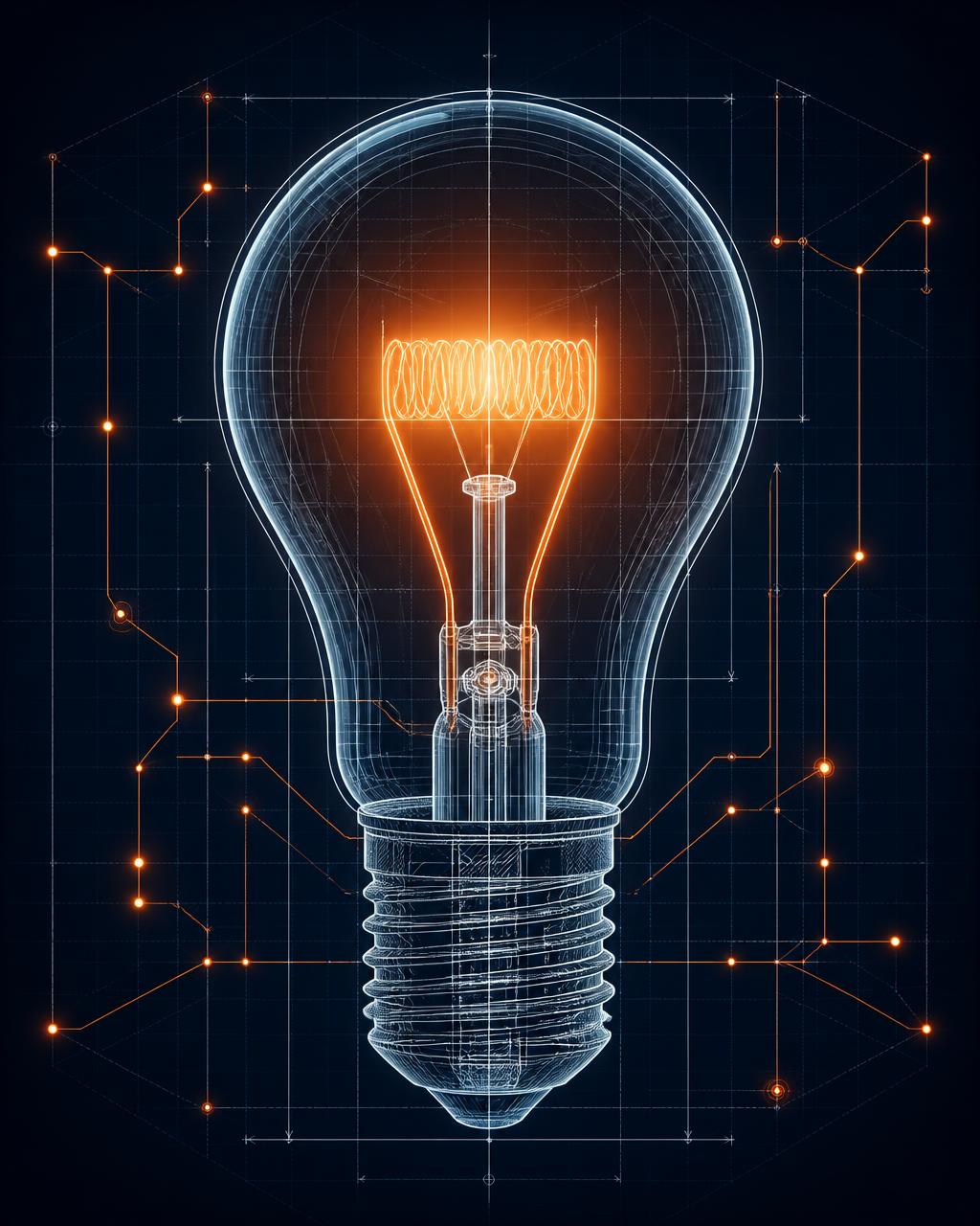 Glowing light bulb representing the six reasons to work with Total Electrical Solutions
